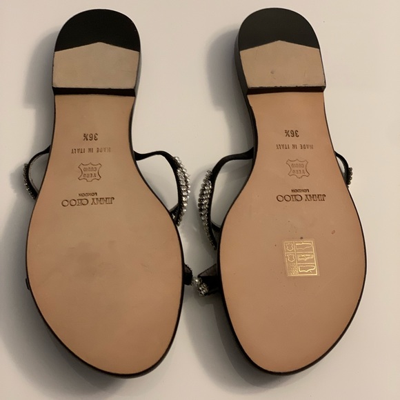 Jimmy Choo rhinestone silk flat sandals
New 36.5 - Picture 4 of 4